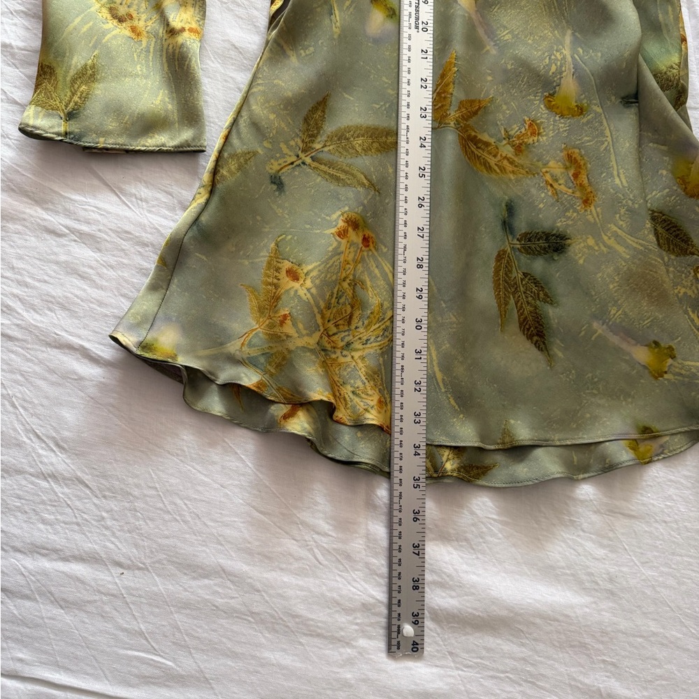 Zara Kimono Style Wrap Dress Long Sleeve Floral Satin S Small - Picture 11 of 11